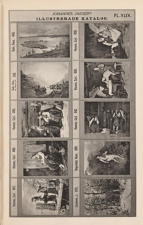 Photo reproduction of ten paintings, Johannes Jaeger's Illustrerade Catalog, reproduction, page,