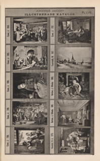 Photo reproduction of ten paintings of mainly genre scenes, Johannes Jaeger's Illustrerade Katalog,