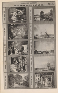 Photo reproduction of ten paintings, Johannes Jaeger's Illustrerade Catalog, reproduction, page,