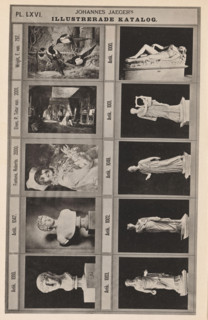 Photo reproduction of seven antique sculptures and three paintings, Johannes Jaeger's Illustrerade