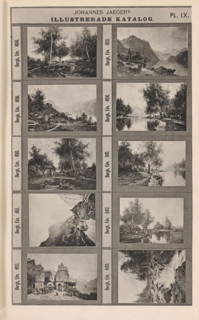Photo reproduction of ten paintings of landscapes with water and mountains, Johannes Jaeger's