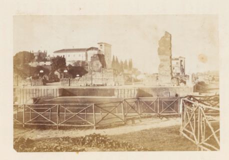 View of ruins (presumably) at Rome, photograph, page, Rome, c. 1863 - in or before 1873,