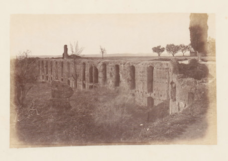 View of the ruins of the Villa Adriana at Tivoli, photograph, page, Tivoli, c. 1863 - in or before