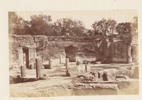 View of the ruins of the Villa Adriana at Tivoli, photograph, page, Tivoli, c. 1863 - in or before