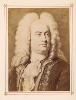 Photo reproduction of a portrait of Georg Friedrich Handel by Carl Jaeger, photograph,