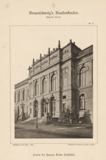 Front facade of the Herzogliche Technische Hochschule in Braunschweig, Portal des Herzogl. Tech.