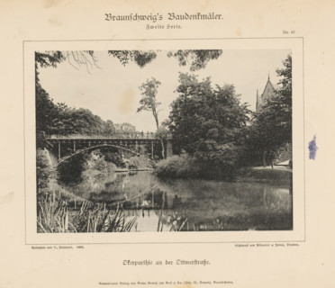 Pond in a park in Braunschweig, Oferparthie an der Ottmerstraße, Braunschweig's Baudenkmäler, page,