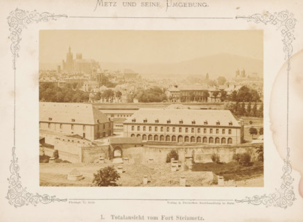 Metz und seine Umgebung, book, 1875, textile materials, pasteboard, paper, linen (material),