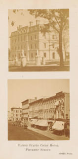 United States Court House. Pinckney Street, View of a Courthouse and Pinckney Street in Madison,