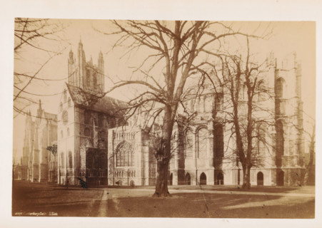 View of the south side of Canterbury Cathedral, The Cathedral, South Side, photograph, page,