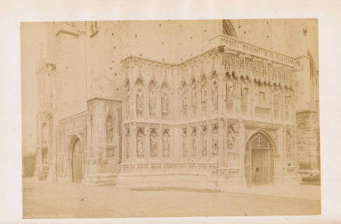 The Cathedral, Southwest Corner, View of Canterbury Cathedral, photograph, page, Canterbury