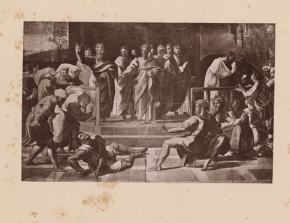 Death of Ananias, Reproduction of a design of The Death of Ananias by Raphael, reproduction,