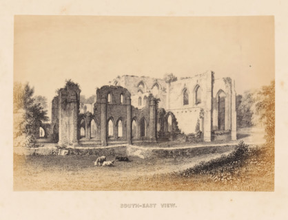 South-east view, photograph, reproduction, page, after drawing by anonymous, c. 1859 - in or before