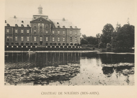Chateau de Solières (Ben-Ahin), View of Château de Solières in Ben-Ahin, page, photomechanical
