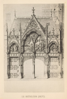 Huy. - Le Bethléem (Huy), Reproduction of a print of the Bethlehem portal of the Collegiate Church