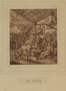 Photographic reproduction of a drawing by Adriaan van Ostade, photograph, : 'ADOLPHE BRAUN . PHOT