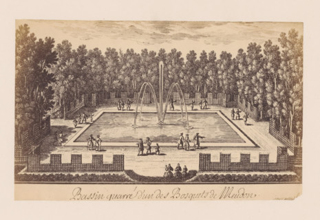 Photo reproduction of a design for a square pond in the garden of the Château de Meudon,