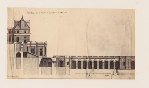 Photo reproduction of a design for the grotto of the Château de Meudon by Jean Marot, photograph,