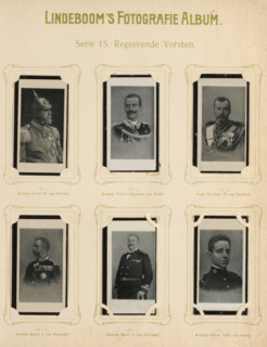 Six reproductions of photographic and painted portraits of European and Russian monarchs, Reigning