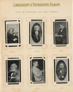 Six reproductions of photographic and painted portraits of Jacob Maris, Willem Maris, Hendrik