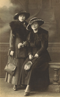 Portrait of two women, photograph, postcard, Germany (possibly), c. 1920 - c. 1930, photographer,