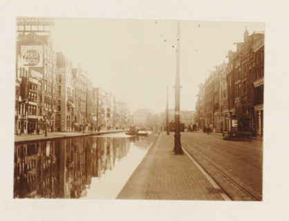 Rokin in Amsterdam, photograph, View over the Rokin in Amsterdam. Part of the loose-leaf photo