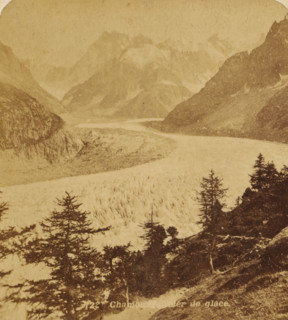 View of the Mer de Glace near Mont Blanc in Chamonix, Chamounix. Mer de glace., Views and