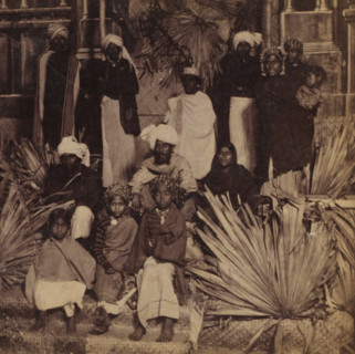 Group portrait with persons in India, Hindus, Faces and landscapes in Europe, Africa and Asia,