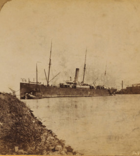 A Mailboat, View of a mailboat at the Handelskade in Amsterdam, Views and landscapes in Europe,