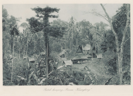 View of Batak village 'Roema-Kinangkong' on Sumatra, Batak - kampong „Roema - Kinangkong',