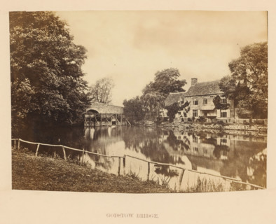 Godstow Bridge, View across the Thames, in the distance Godstow Bridge, photograph, page,