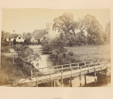 View across the Thames at Goring-on-Thames, Goring, photograph, page, photographer: attributed to