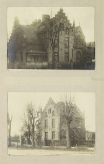 Exterior of the director's residence of Oslebshausen prison, photograph, postcard, Part of Photo