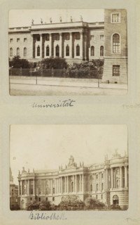 Exterior of the library of the Humboldt University in Berlin, photograph, cabinet photograph, Part