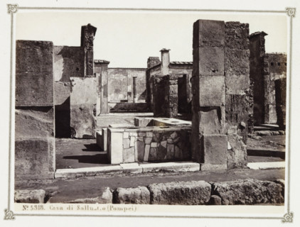 Casa di Sallustio (Pompei), Remains of the House of Sallust in Pompeii, album page, photograph,
