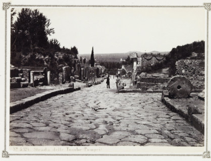 Strada delle Tombe (Pompei), Street with remains of tombs in Pompeii, album page, photograph, Part