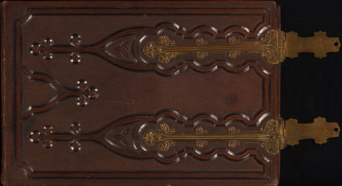 French photo album with 45 portraits, photograph album, slip-in album, Photo album with 50 pages