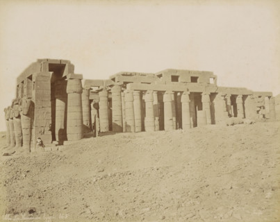 Thebes Le Ramesseum Egypt, Exterior of the Ramesseum in Thebes (Luxor), photograph, Part of Travel
