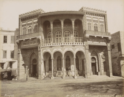 Le Caire, Fontaine de la Validé (Egypt), Building with well in Cairo, photograph, Part of Travel