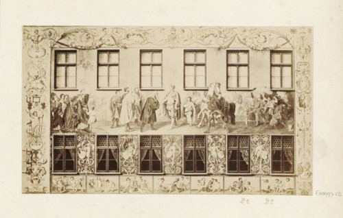 Frescoes on 'The Three Moors House' Augsburg, Fresco on a facade of the former residence of Hans