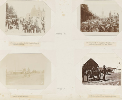 Horseeded street patrol in South Africa, Patrol of State Artillery, photograph, Part of Album with