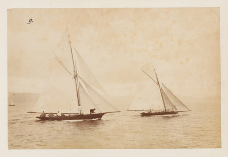 Sailing ships the Daisie and Olivette launched, album page, photograph, This photo is part of an