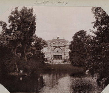 View of the Kunsthalle in Düsseldorf from 1891, album page, photomechanical print, This print is