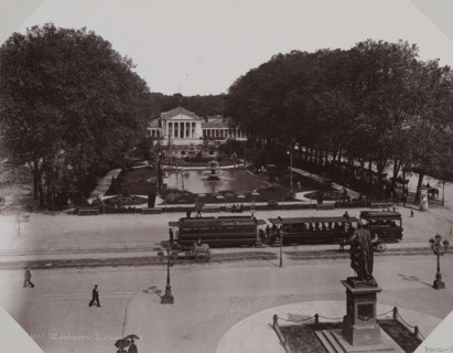 View of the Kurhaus in Wiesbaden, album page, photomechanical print, This print is part of an album