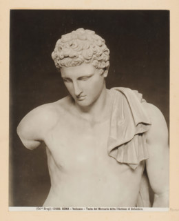 Head of the Hermes of Belvedere in the Vatican Museums in Vatican City, Rome - Vaticano - Testa del