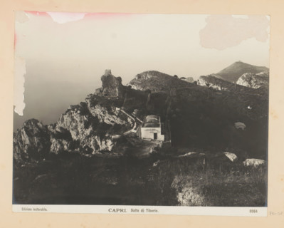 Capri. Salto di Tiberio, View of the Salto di Tiberio in Capri, photograph, Part of Photo album