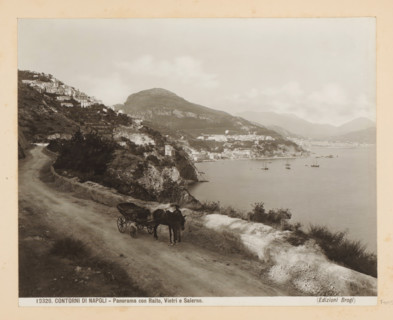 View of Raito, Vietri sul Mare and Salerno, Contorni di Napoli - Panorama con Raito, Vietri e