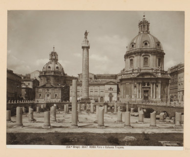 Roma Fôro e Colonna Trajana, Roman Forum and Trajan's Column in Rome, photograph, Part of Photo