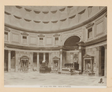 Roma - Interno del Pantheon, Interior of the Pantheon in Rome, photograph, Part of Photo album with