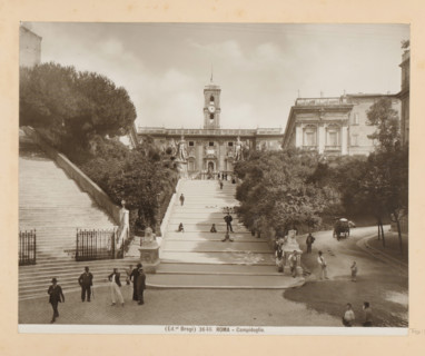 View of the Piazza del Campidoglio in Rome, Roma - Campidoglio, photograph, Part of Photo album